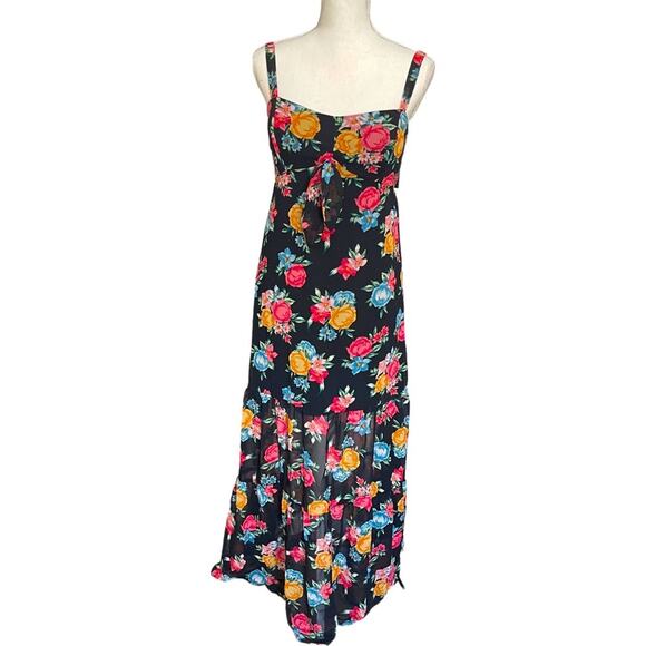 0171 NEW FLORAL LONG MAXI DRESS - Picture 1 of 6